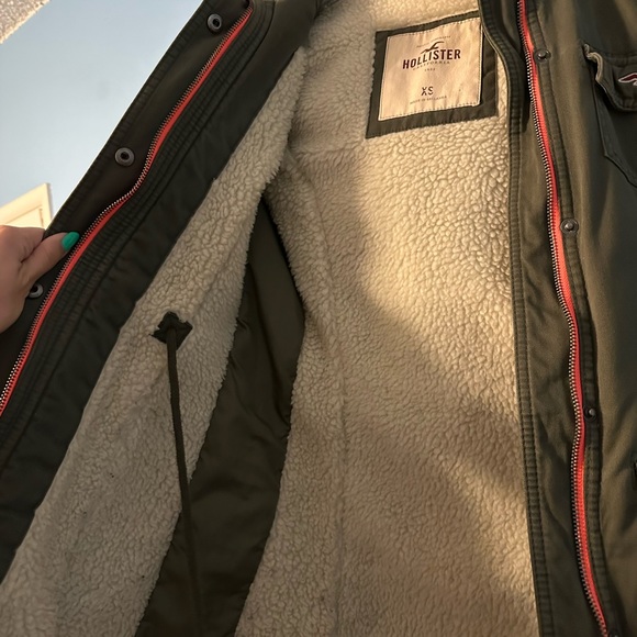 Hunter green Sherpa jacket - Picture 5 of 6